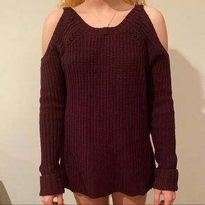 Open-Shoulder Sweater